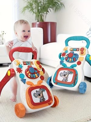 Multifunctional Sit Station Learning Walker for Early Education and Fun Activities - Detachable Game Panel, Music Learning Toys for Baby Boys and Girls - Perfect Christmas Gift