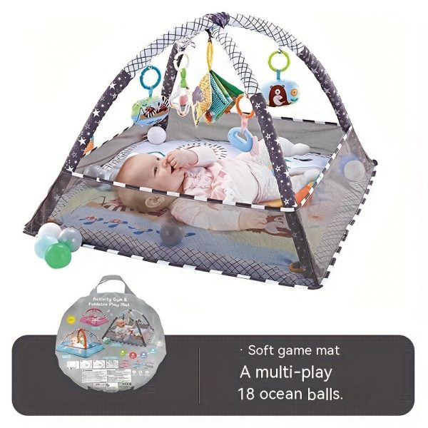f943959a23403320c03ab3dc90ac452f.jpg 18-piece Baby Activity Gym Set - Develop Movement, Cognition, and Sensory Skills with Fence Gym, Ball Pit, Crawling Mat, and Toys - Perfect Christmas Gift for Boys and Girls!