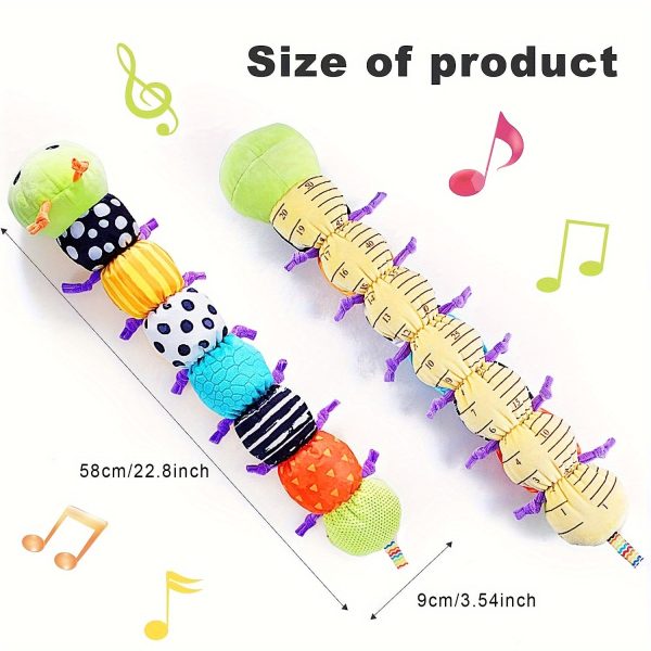fdd556a4-9ab5-4d27-b540-7f0d779047ae.jpg Baby Toy, Infant Musical Stuffed Animal Activity Soft Toys with Multi-Sensory Crinkle, Rattle & Textures, for Tummy Time Newborn Boys & Girls Gifts, Caterpillar