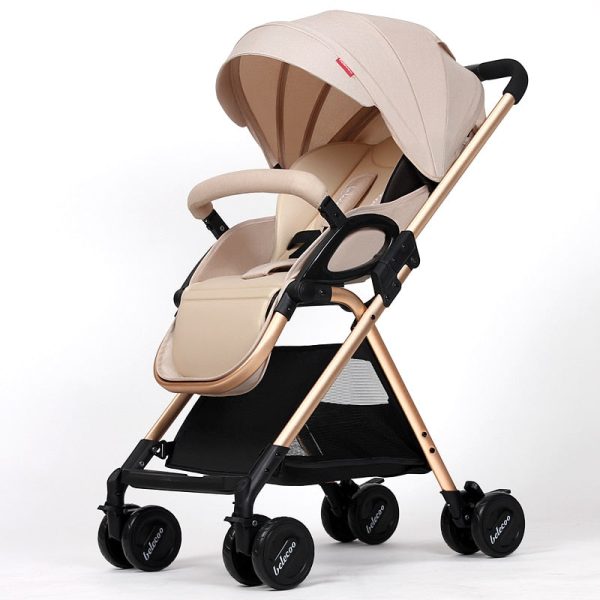 product-image-344879774-1.jpg Lightweight Portable Baby Stroller With Large Storage Bag,Sunshade Folding Baby Carriage,High Landscape Prams Baby Strollers