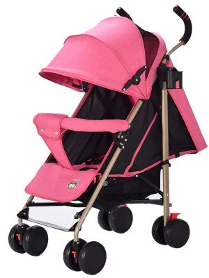 Super Lightweight Portable Folding Baby Strollers carrinho Can Sit & Lie Comfortable Linen Cloth Baby Trolley Umbrella Pushchair
