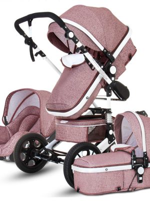 Luxury Multi function Trolley Baby Stroller 3 in 1 High Landscape Baby Carriage Seat and Sleeping Prams For Newborn poussette
