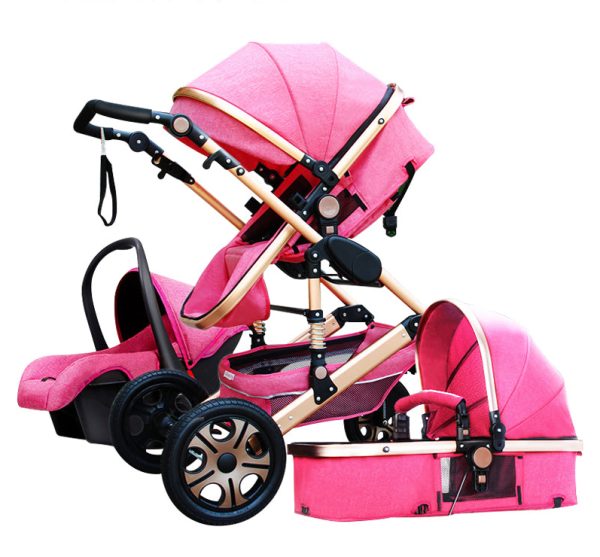 product-image-724468129-1.jpg Luxury Fashion Baby Stroller 3 in 1 Foldable Infant Trolley,High Landscape Baby stroller Sit and Lie Baby Pushchair ,poussette